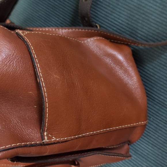 EUC Patricia Nash Heritage Aberdeen Leather Backpack Purse Brown - Picture 11 of 14